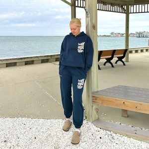 Elevated Faith navy blue sweatpants in size small